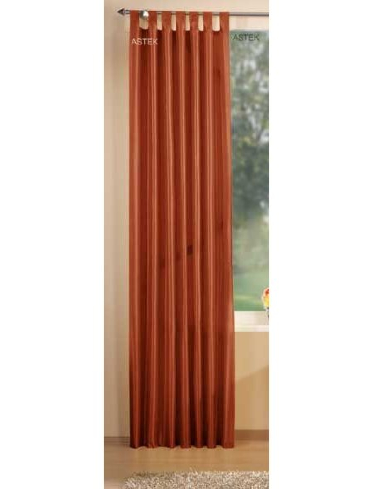 Schlaufenschal blickdicht aus Taft Terracotta
