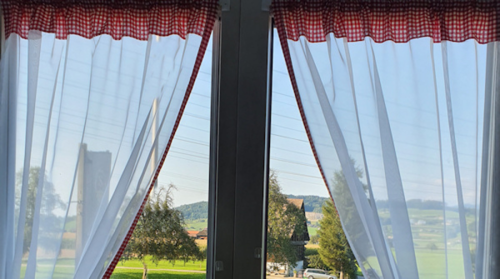 Kurzgardinen-Scheibengardinen Landhausstil