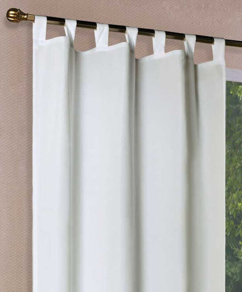 Vorhang blickdicht Schlaufenschal aus Microsatin Creme